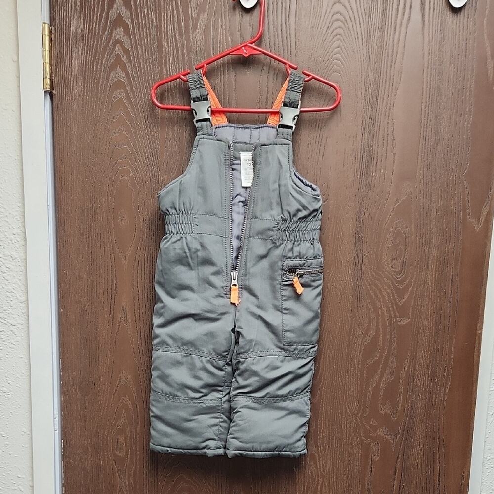 Carter's Gray Overalls with Orange Details